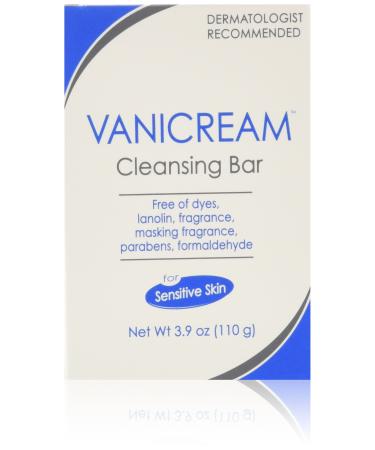 Vanicream Cleansing Bar 3.9 oz For Sensitive Skin, Pack of 4