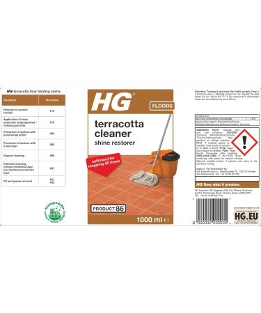 HG Terracotta Clean & Shine Restoring Cleaner - 1 Litre | Fresh Scent | Concentrated Mopping Cleaner for Natural Stone - 191100106 - Buy Online on SooperMarket.com
