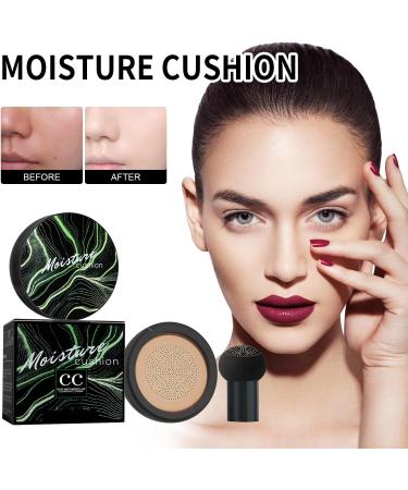 Nmbol CC Cream Mushroom Head Air Cushion Liquid Foundation Concealer Cover Make Up Concealer for Face and Neck Long-Lasting Even Skin Colour Make-Up Foundation Ivory - Buy Online on SooperMarket.com