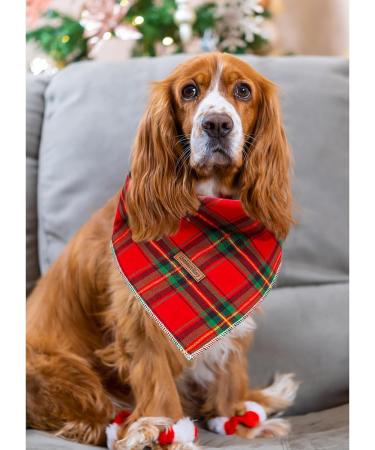 Buy Lionheart Glory Washable Soft Cotton Christmas Dog Neck Towel | Adjustable Checkered Kerchief for Small Dogs - Red-Green (1 Pack) - Buy Online on SooperMarket.com