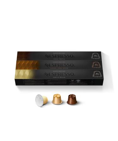 Nespresso Capsules OriginalLine, Barista Flavored Pack, Mild Roast Espresso Coffee, 10 Count (Pack of 3), Total 30 Count Espresso Coffee Pods, Brews 1.35 Ounce