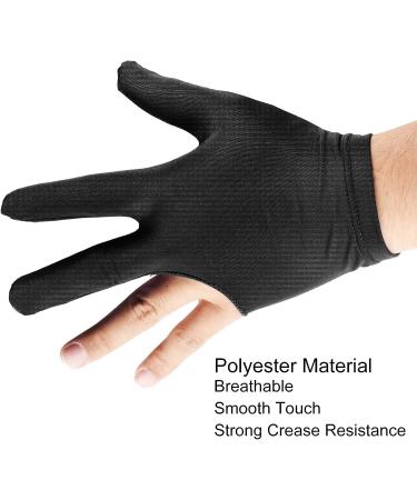 Patikil 3 Fingers Pool Gloves - Left & Right Hand Billiard Cue Glove for Carom, Snooker, and Pool - Black - Buy Online on SooperMarket.com