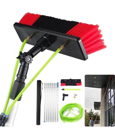 photovoltaic cleaner window cleaning pole Window Cleaning Pole Water Fed Telescopic Extended Extension Conservatory Hose Fed Brush Kit 30cm Brush Head 10m Rod