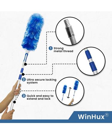 WinHux Extra Long Extendable Duster - 3.4m Telescopic Bendable & Washable for Effortless Cleaning | International Shipping Available - Buy Online on SooperMarket.com