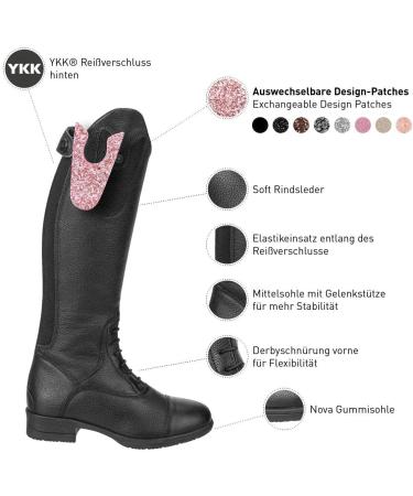 Suedwind Children's Riding Boots Nova Kids Fun - Real Leather Breathable & Comfortable EU Size 37 - Adjustable YKK Tops - International Shipping Available - Buy Online on SooperMarket.com