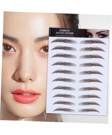 PLAFOPE 6D Hair- Eyebrows Stickers 4pcs Eyebrow Stickers 6d Hair-like Eyebrow Transfer Stickers Eyebrow Trimming 4 Stickers - Buy Online on SooperMarket.com