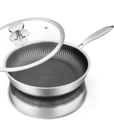 DELURA Saucepan Stainless Steel Pans Cooking Pots Utensils Cookware Set for Kitchen Accessories Skillet Frying Induction Deep Fryer Wok Wok - Buy Online on SooperMarket.com