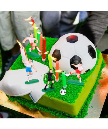 9pcs Football Cake Decoration Set Football Figures Cake Toppers Soccer Toppers for Cakes and Cupcakes Set Football Cupcake Topper for Sport Theme Party Decoration Supplies - Buy Online on SooperMarket.com