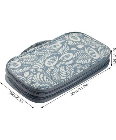 Coopay Crochet Hook Case Organizer Storage Bag - Portable Travel Knitting Needle Case for Crochet Hooks and Knitting Needles - Gray Blue - Up to 11 - Buy Online on SooperMarket.com