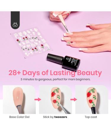 Buy Beetles 5D Nail Art Stickers & Gel Top Coat - Elegant Flower Designs for Gorgeous Manicures | International Shipping - Buy Online on SooperMarket.com