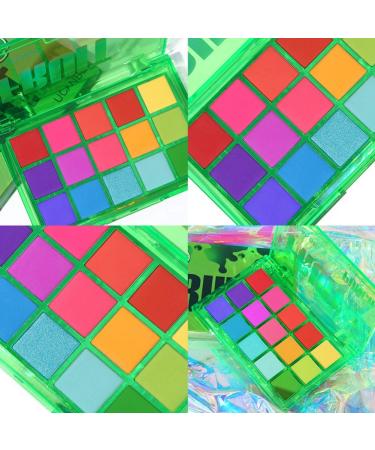 Colorfullavie 15 Color Neon Party Eyeshadow Palette - Shimmer Glitter Matte & Metallic Pigmented Makeup - Buy Online on SooperMarket.com
