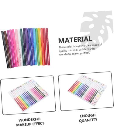 HAPINARY 18pcs Eyeliner Makeup Kit for Women Makeup Tools Cosmetics Eye Line Pencils Eyeshadow Pens Abs - Buy Online on SooperMarket.com