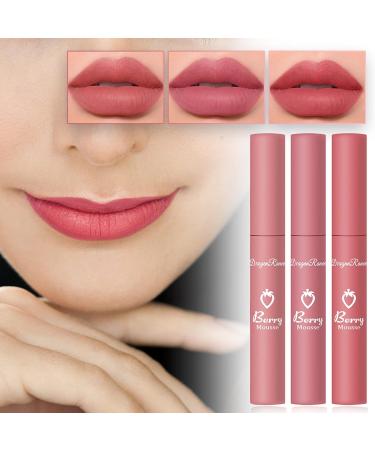 YUECI Waterproof Matte Lipstick Set - 3 Colors Lip Gloss for Naturally Shiny Lips | Moisturizing Lip Oil (1 ml) | #03 - Shop Internationally! - Buy Online on SooperMarket.com