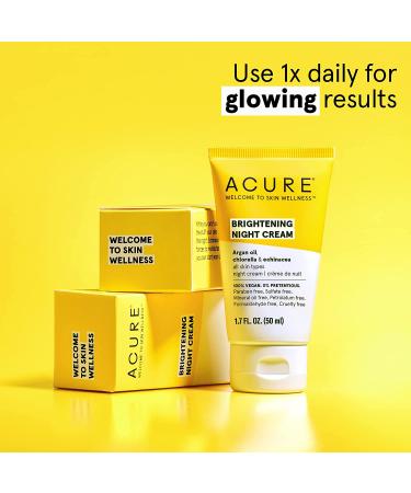 Acure Brightening Night Cream 1.7 fl oz - Revitalize & Illuminate Your Skin - Buy Online on SooperMarket.com