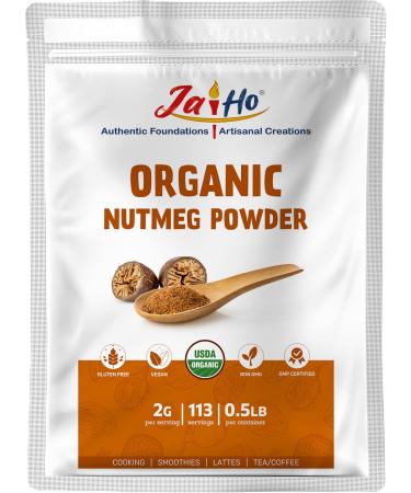 Certified USDA Organic Nutmeg Powder (Ground) - 8 OZ - Gluten Free, Vegan, Non-GMO - By Jai Ho
