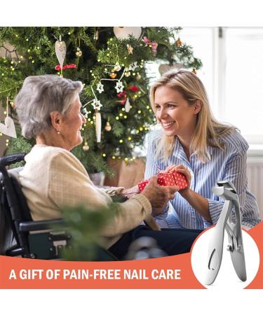 INGJIA Ergonomic Nail Clippers for Seniors - Ergonomic Nail Clippers for Thick Nails Premium Steel Nail Scissors with Collection Container for Men and Women - Buy Online on SooperMarket.com