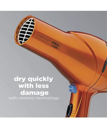 INFINITIPRO BY CONAIR 1875 Watt Salon Performance Hair Dryer - Orange | AC Motor, Full Size Styling Tool - Buy Online on SooperMarket.com