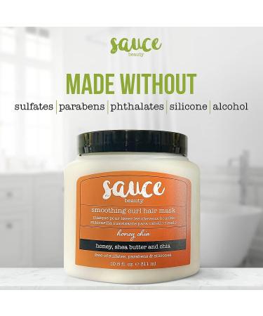 Sauce Beauty Honey Chia Smoothing Curl Mask - 10.5 Fl Oz - Hydrating Mask for Curly Hair - Tames Frizz & Hydrates Natural Curls - Buy Online on SooperMarket.com