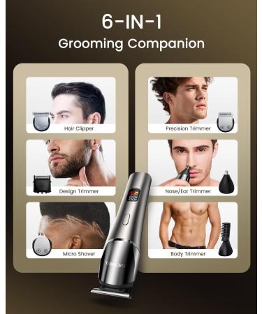 KNCANEO Hair Clippers Beard Trimmer for Men 11 in 1 Hair Clippers Set with USB Type C Rechargeable Professional Nose Trimmer Men's Waterproof Electric Clippers Body Groomer Set - Buy Online on SooperMarket.com