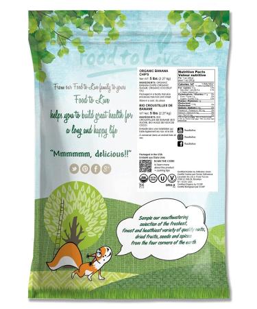 Organic Banana Chips 5 Pounds - Sweetened, Unsulfured, Non-GMO, Kosher, Vegan - Bulk 1 Pack - Buy Online on SooperMarket.com
