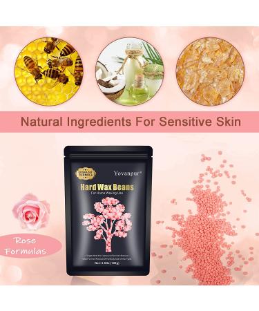Yovanpur Hard Wax Beads (300g/10.5oz) for Hair Removal - Painless & Natural Body Wax Beans for Sensitive Skin - Ideal for Facial, Eyebrow, Legs, Armpit, Bikini, Back and Chest - At-Home Waxing Solution - Buy Online on SooperMarket.com