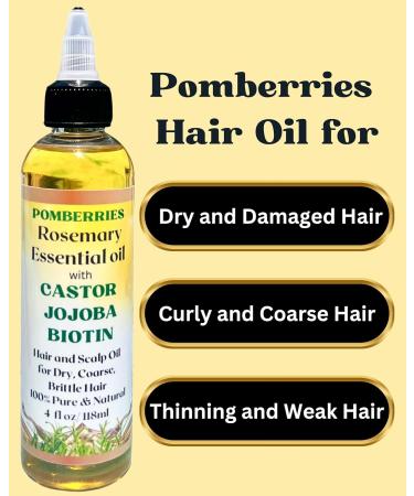Rosemary Hair Growth Oil - Biotin & Panthenol for Curly & Coily Hair | Reduce Hair Loss & Strengthen Weak Hair - Buy Online on SooperMarket.com