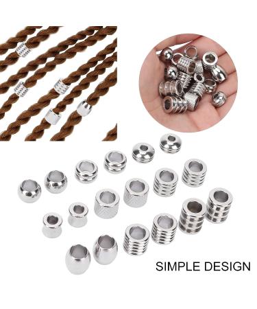 18PCS Stainless Steel Hair & Beard Beads for Braiding - Viking Style - Buy Online on SooperMarket.com