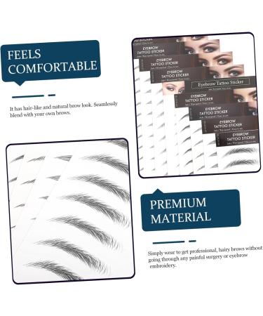 BELLIFFY 10pcs Imitation Eco Eyebrow Sticker Beauty Eyebrows Grooming Stickers Eyebrow Stickers Creative Eyebrows for Women Water Transfer Eyebrow Sticker Women Fake Eyebrows Black Eyebrows - Buy Online on SooperMarket.com