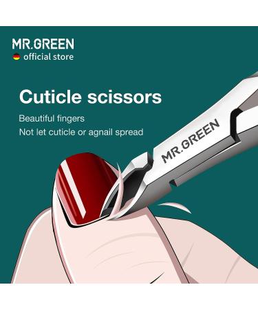 MR.GREEN Cuticle Nippers & Pusher Set - Stainless Steel Nail Manicure Tool for Dead Skin Removal - Buy Online on SooperMarket.com