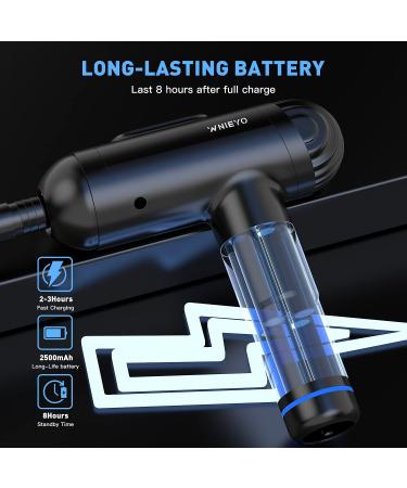 Deep Tissue Massage Gun for Athletes | 20 Speed Muscle Massager with 8 Replacement Heads and Side Screen - Buy Online on SooperMarket.com