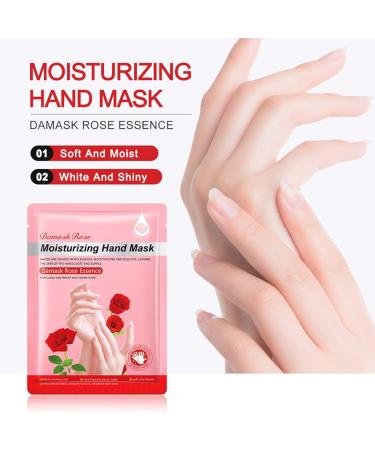 Shefave Moisturising Gloves Hand Mask 3 Pairs - Repair, Whiten, and Anti-Age | Intense Skin Nutrition Hand Cream Mask - Rose Flavor - Buy Online on SooperMarket.com