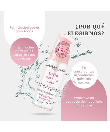 Dermacol Satin Makeup Base Primer for Wrinkles, Pores, and Oily Skin - 30mL/1 Fl Oz (Pack of 1) - Buy Online on SooperMarket.com