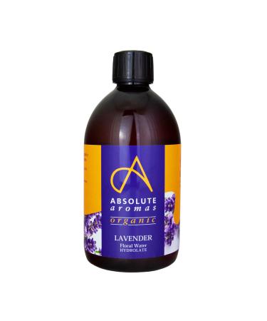 Absolute Aromas Certified Organic Lavender Water 500ml - Pure Natural Nourishing and Hydrating Facial Toner