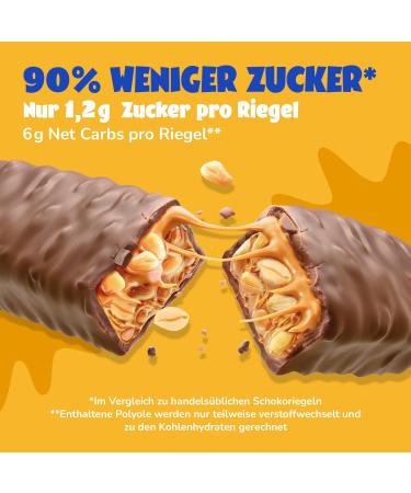Ahead Vegan Sweets Bar - Salted Peanut Caramel - Keto & Sugar-Free Chocolate - 16x35g - Only 5g Net Carbs - Improved Recipe - Buy Online on SooperMarket.com
