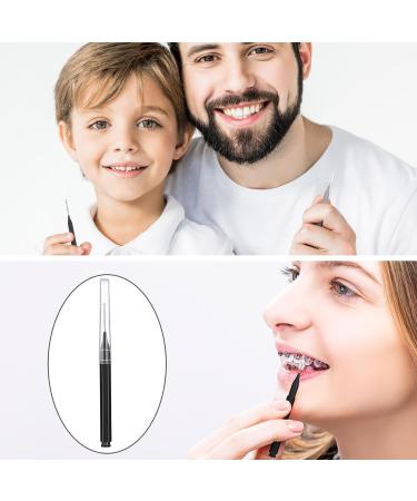 Patelai 100-Piece Interdental Brush Set - Effective Tooth Cleaning Tools for Oral Hygiene | Black White Gray Toothpick Flossers - Buy Online on SooperMarket.com