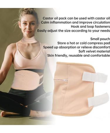 Castor Oil Pack - Reusable Wrap for Neck & Waist | Adjustable Size | Natural Pain Relief - Buy Online on SooperMarket.com