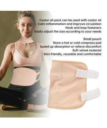 Castor Oil Wrap for Waist & Neck Reusable Washable Leak-Proof Velvet Cotton Pack for Liver Detox (Pink) - Buy Online on SooperMarket.com