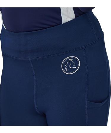 TrustBreech-Made in USA Girls Horse Riding Pants Tights Kids Equestrian Breeches Knee-Patch Youth Schooling Tights X-Small Navy - Buy Online on SooperMarket.com