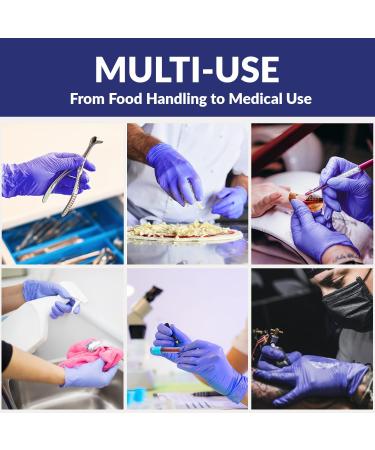 Klex Nitrile Exam Gloves - Medical Grade, Powder & Latex Free, Food Safe, Lavender - 100, 300, 1000 Count - S M L XL - Medium Size - Buy Online on SooperMarket.com