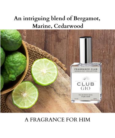 Club Gio 1.9 oz. EDP Mens Fragrance with Lemon-Oil Bergamot Neroli Jasmine Marine Notes and Musk is a fresh and warm fragrance. - Buy Online on SooperMarket.com