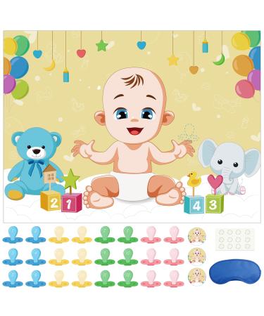 Morcheiong Pin The Pacifier on The Baby Game with 48 Pacifiers Baby Shower Game Baby Shower Party Favors Supplies Decorations