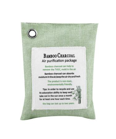 8 Colors Activated Carbon Bamboo Odor Cleaner Odor Eliminator Bamboo Charcoal Air Purifying Bag for Home Car (Light Green)