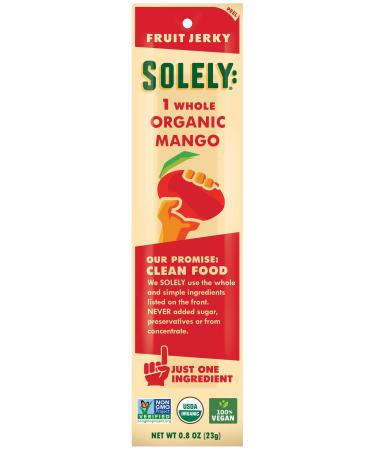 Solely, Fruit Jerky Mango Organic, 0.8 Ounce Mango 0.8 Ounce (Pack of 1)