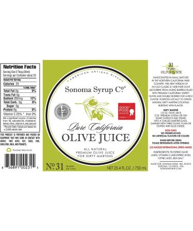 Sonoma Syrup Co. Olive Juice 25.4 Fl Oz - Premium Quality Olive Juice from Sonoma Valley - Buy Online on SooperMarket.com