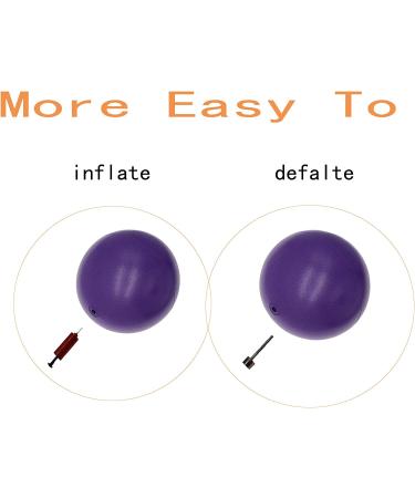 Purple 8-Inch Exercise Ball with Pump - Mini Yoga & Pilates Ball for Core Stability & Physical Therapy - Buy Online on SooperMarket.com