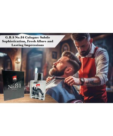 G.B.S No.84 - Eau De Toilette - Fresh Romantic Smooth Scent Smells Like a Fresh Shave Long Lasting Cologne Gift For Men (3.4 Fl oz) - Buy Online on SooperMarket.com