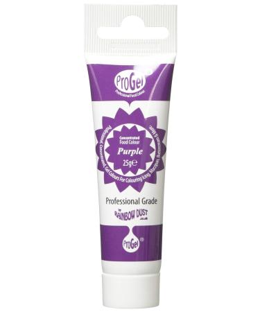 Rainbow Dust ProGel Concentrated Food Colour Purple Colouring Gel For Baking and Cake Decorating 25g Tube