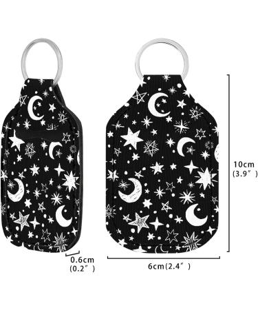 Dreaweet Portable Hand Sanitizer & Chapstick Holder Keychain - Moon Star Design - Buy Online on SooperMarket.com