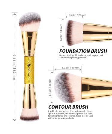 DUcare Dual-Ended Foundation Brush - Perfect for Blending Liquid, Powder, & Cream Makeup - Buy Online on SooperMarket.com