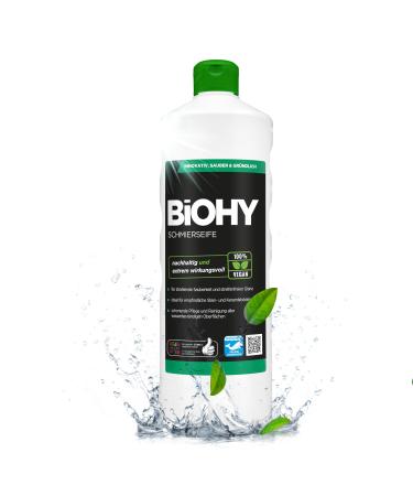 Biohy lubrication soap (1l bottle) |Organic floor cleaner has an effective effect against dirt |Fasting liquid & extra strong |Floor care against aphids |Productive concentrate 1 l (1 Pack)